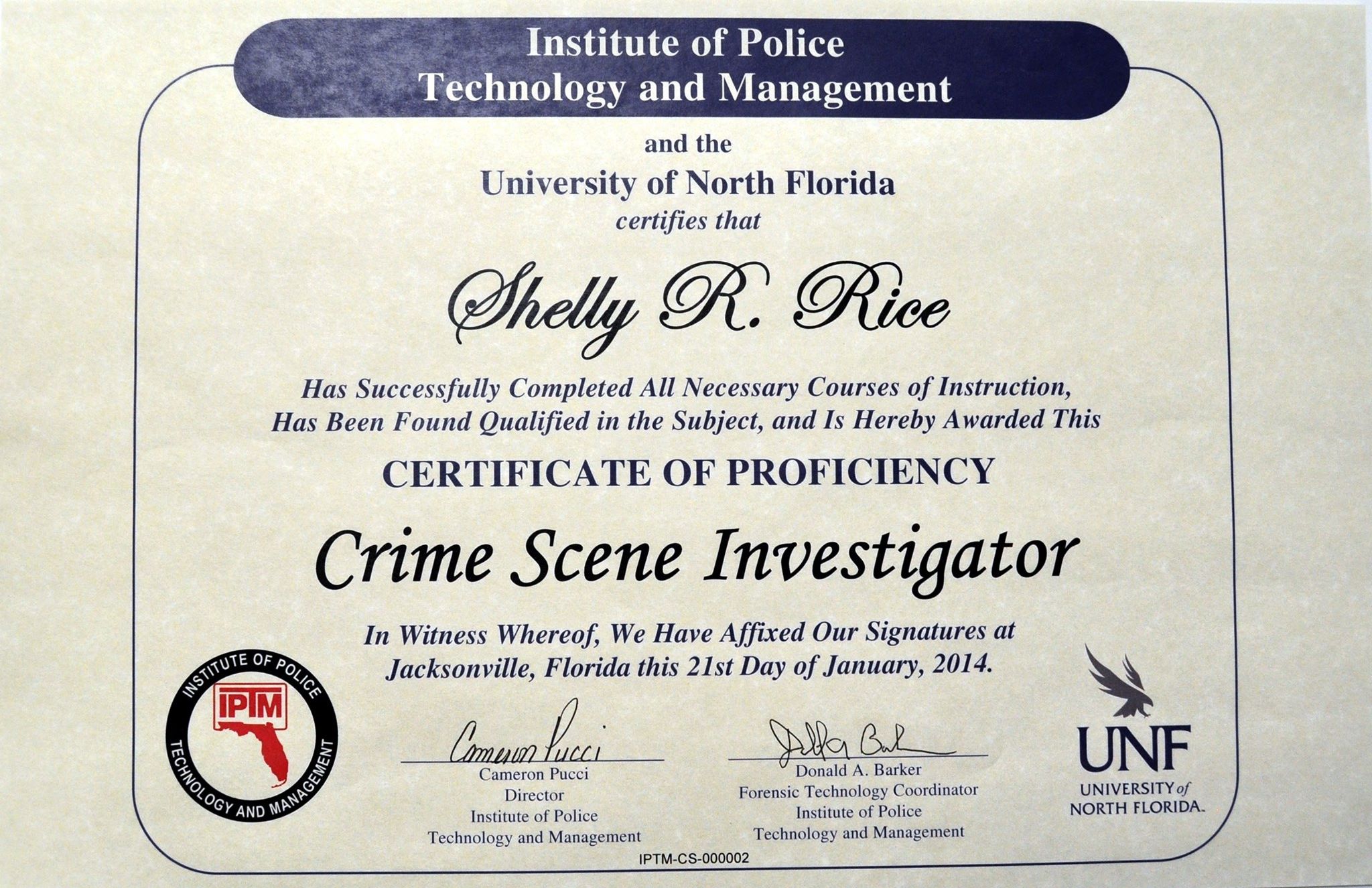 Crime/Incident Scene Investigation/Reconstruction